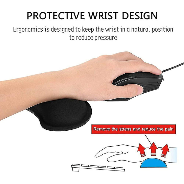 Tangentbord Handledsstöd, Ergonomiskt handledsstöd för tangentbord och mus, Memory Foam