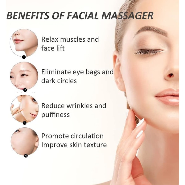 Microcurrent Face Massager Roller, 4d Facial Massager Skönhet Hudvårdsverktyg för ansikte ögonhals, present till kvinnor