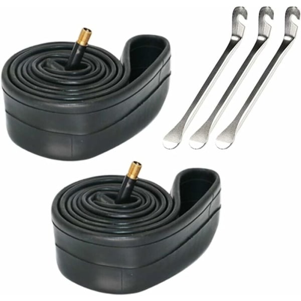 2-pack cykelrör med 3 däckavtagare i järn, däckavtagare, 24\" x 1,75/2,125 MTB, landsvägscykelrör, däck, cykelrör, punkteringssäkert rör