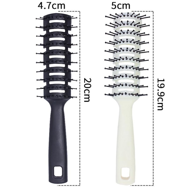Friktionsfri paddelborste för professionell hårstyling Detangling Utjämning Volym Fönning Antistatisk hårstyling 3st