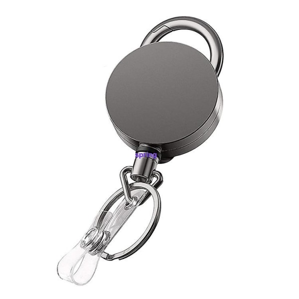 Infällbar ID-korthållare Scroll, med avancerat skal och rep med säker klämma Nyckelring och ID-kortrem, med nyckelring