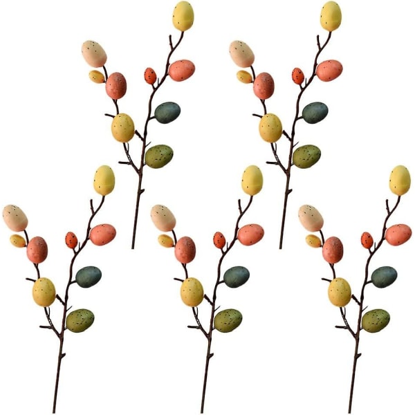 5 stycken konstgjorda påskäggsgrenar Dekorationsgrenar konstgjorda blomsterarrangemang DIY