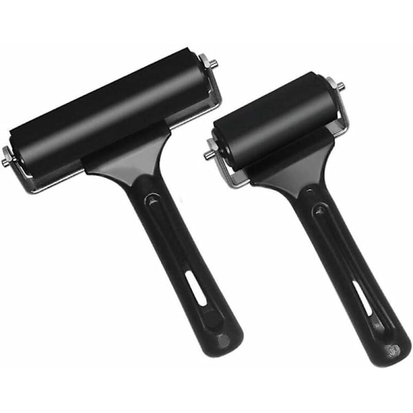 2-osainen mustetelat 6 cm ja 10 cm Brayer kumitela linoleikkaus- ja puupiirroksiin