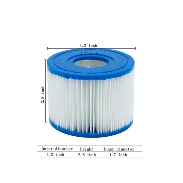 Set med 6 S1-stil poolfilter, enkla att installera blå