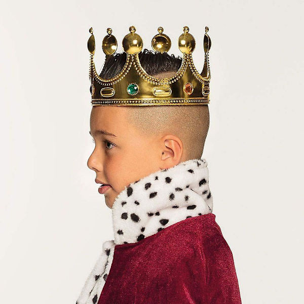 Hatt King Crown Boys Fancy Dress Nativity Book Day Week Barndräkt tillbehör för barn