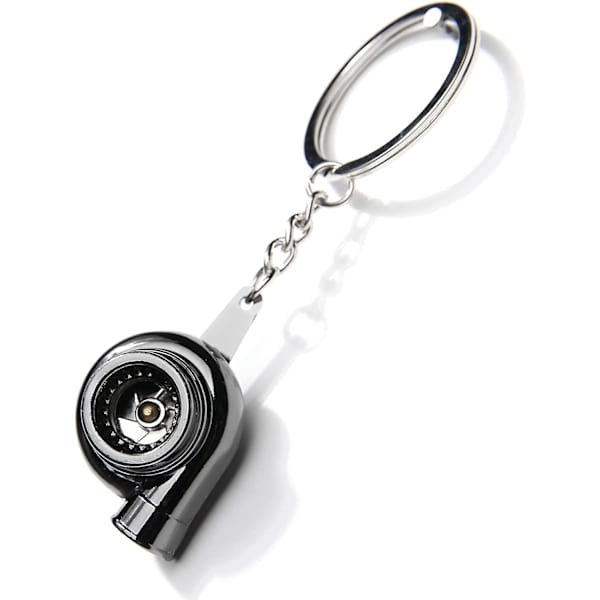 Kreativ Autodel Modelbil Turbine Nøglering Nøglering Nøglering Nøgleholder Biltilbehør (sort)