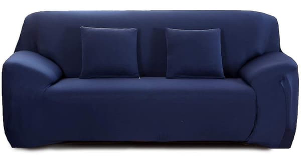 Elastiskt sofföverdrag 2-sits sofföverdrag Sofföverdrag Sofföverdrag Passande sofföverdrag med armstöd, marinblå