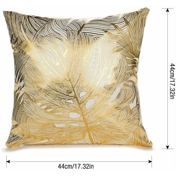 4 stycken sammetskuddfodral, bladmönster omfamnande kuddfodral, dekorativa kuddar kuddfodral för säng soffa vardagsrum sovrum, 45 45 cm