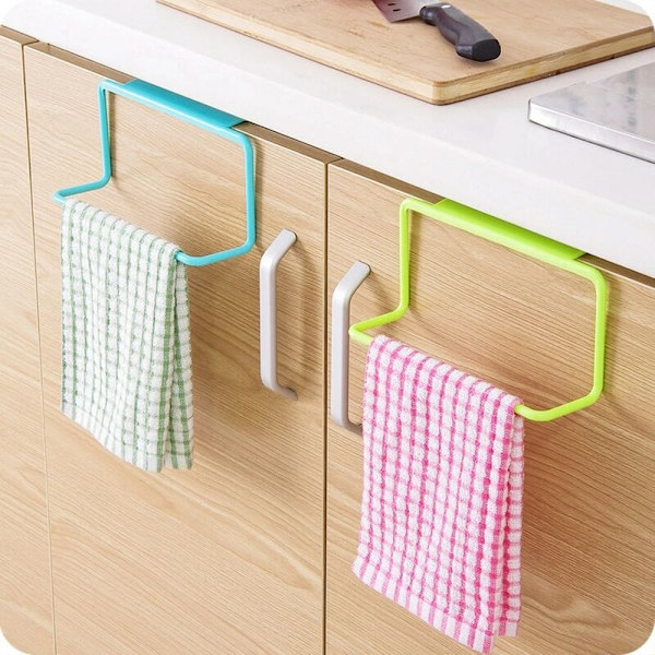 Håndklædeholder Hanger Opbevaringshylde Badeværelse Køkken Skab Hanger Køkken Badeværelse Tilbehør Gadget Køkkenværktøj Grøn