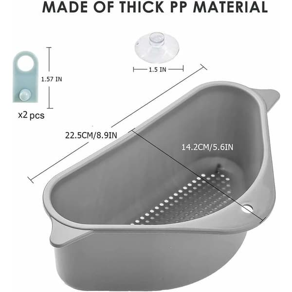 2-pack diskhoavlopp, diskhoavlopp med triangulärt durkslag, avloppsbricka med sugkopp, diskho för kök badrum, blå