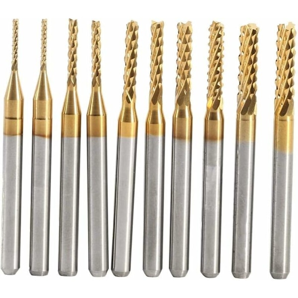 3 mm fräs, 2 mm fräs, 2 st x 5 storlekar fräs, roterande fräsborrar verktyg diameter 1 mm 1,5 mm 2 mm 2,5 mm 3 mm kit delar
