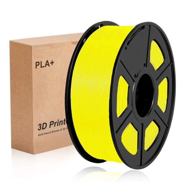 Filament 1,75 mm Pla Plus 3D-skrivarfilament Dimensionell noggrannhet +/- 0,03 mm 1 kg spole (2,2 kg) 3D-skrivarfilament för 3D-skrivare Gul