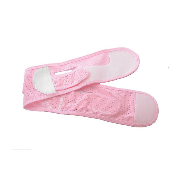 Bandage Lifting Firming Small V Face Paste Embedding Double Chin Decree Pattern Men And Women Sleeping Mask Pink