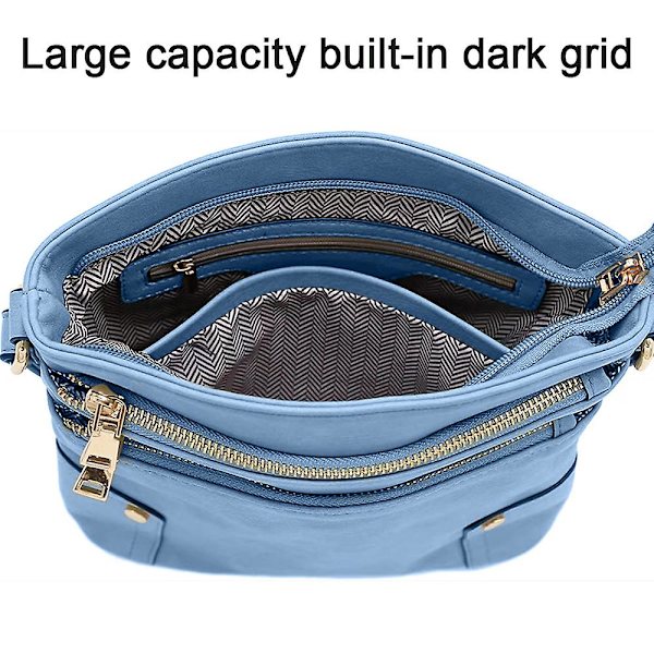 Retro Liten Väska Dam Axelväska Casual Enkel Mode Cross-body Väska För Kvinnorblå