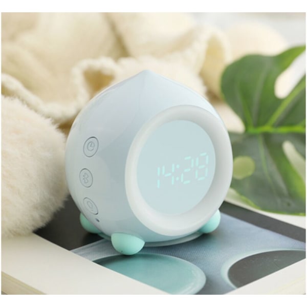 Smart väckarklocka Kreativ multifunktionell Bluetooth-applikation Bluetooth-högtalare Mini digitalklocka Sömnnatt Nattblå