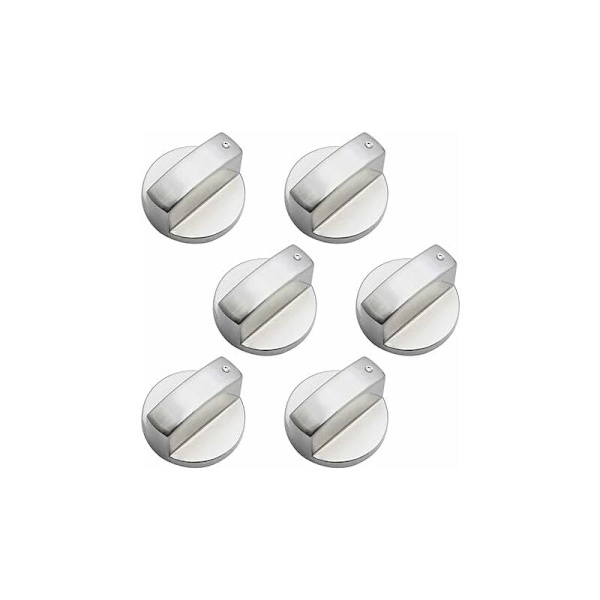 6-pack 6 mm Gasspisreglage i zinklegering, Universal Ugnsreglage, Köksreglage, Spisreglage