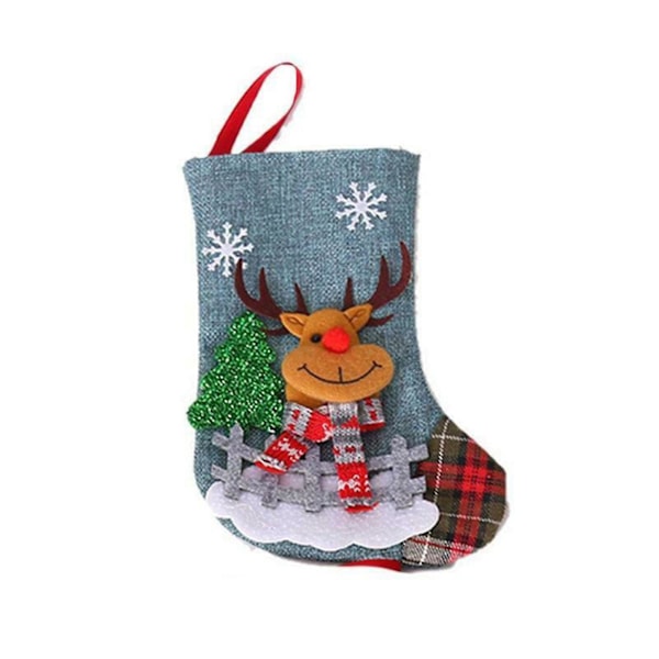 Julgran Dekorativ Ornament Tygstrumpor Strumpa Godispåse Julgåva