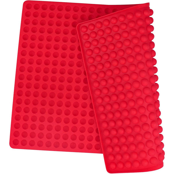 Bakmatta silikon, (1,2 cm) minibakmatta, silikonmatta, röd