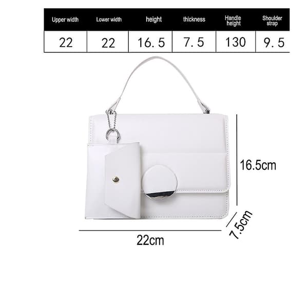 Crossbody-väskor för kvinnor, snygga designerplånböcker och handväskor med myntbörs, vit