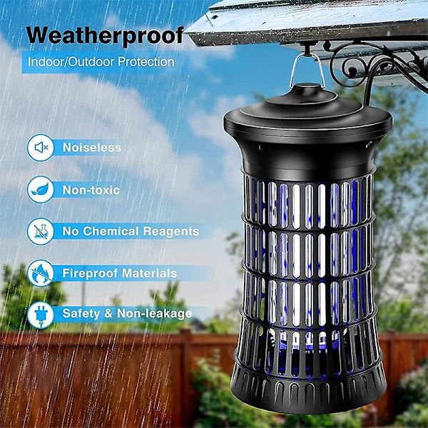 Bug Zapper för inomhus och utomhus, Jinyeda elektrisk myggfångare med insektslampa, kraftfull flugfälla myggdödare insektsdödare flugfälla för hemmet