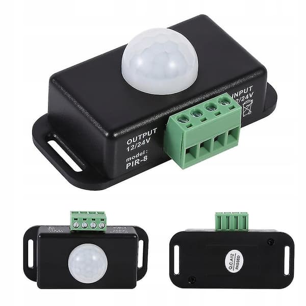 12v 24v PIR-sensor LED-dimmerbrytare rörelsesensor infraröd brytare svart