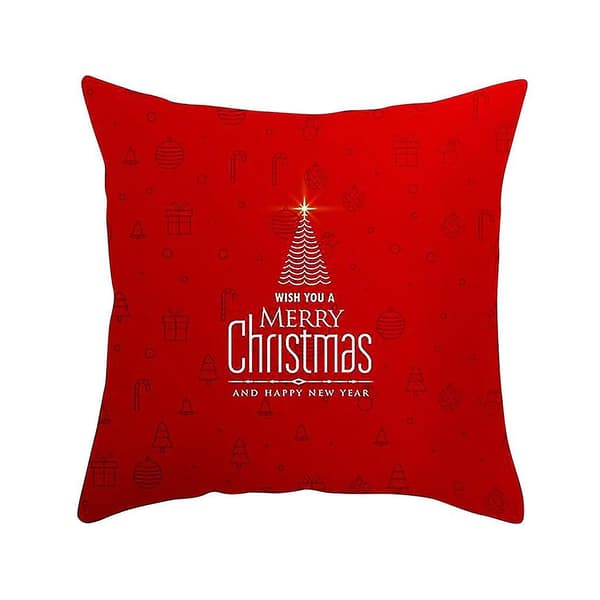 Julkuddeöverdrag med glitter, polyester, soffkudde, hemdekoration, 1 st