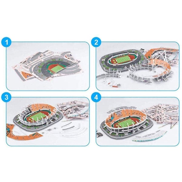 3D Arena Pusselmodell, Stadio San Siro (Italien), Världsberömd Byggnadsmodell, DIY Pusselmodell Kit, Dekorationer, Barns Leksaker