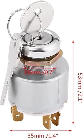 Bil Universal 12V Motorstartbrytare med 2 Nycklar