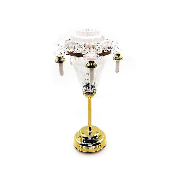 1/6 1/12 skala dockhustillbehör miniatyr LED vägglampa, dockhus bordslampa, batteridriven med på/av-brytare