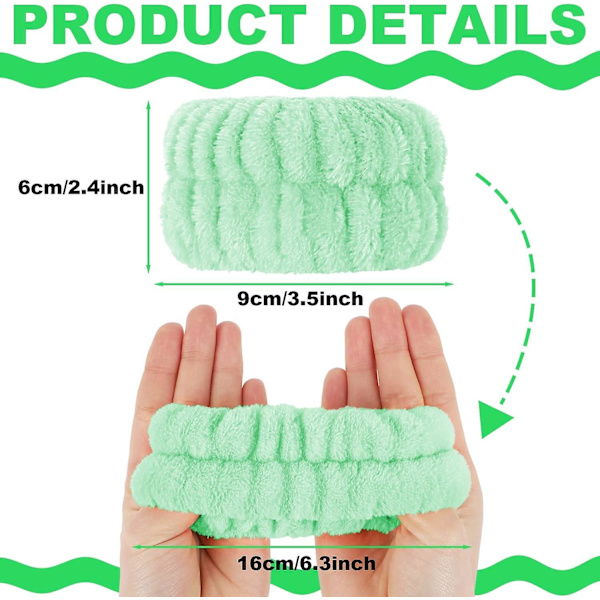 8 st Spa Handledsband Microfiber Handledsband Handledsband För Tvätta Ansiktet Absorberande Handledsband Handledsband För Kvinnor Flickor Förhindra Vätska