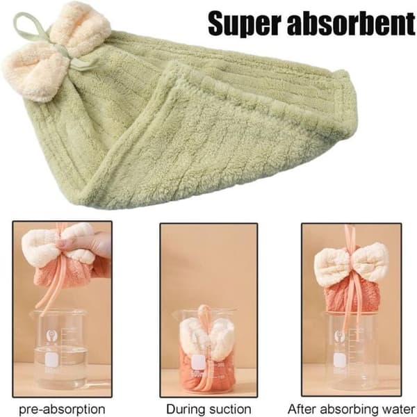 Sæt med 4 koralfarvede velour-mikrofiber-håndklæder. Køkken-/badehåndklæder. Dekorative og søde.
