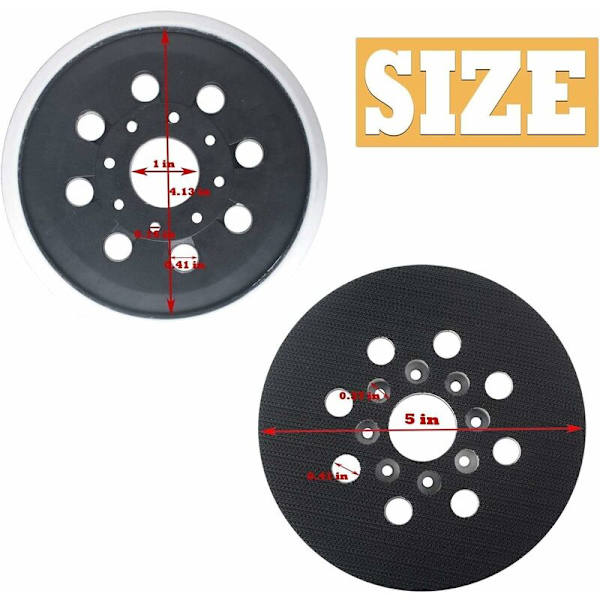 125 mm slibepude kompatibel med Bosch PEX 220 A,GEX 125-1 AE,PEX 220 AE, Skil 7402/7490, 2 stk.
