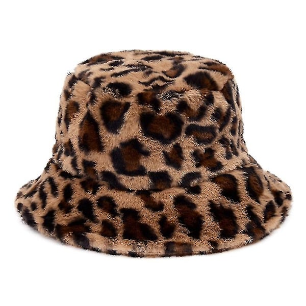 Fluffig Hinkhatt Kvinna Vinter Päls Faux Päls Varm Hatt Bred Brätte Mjuk Hatt