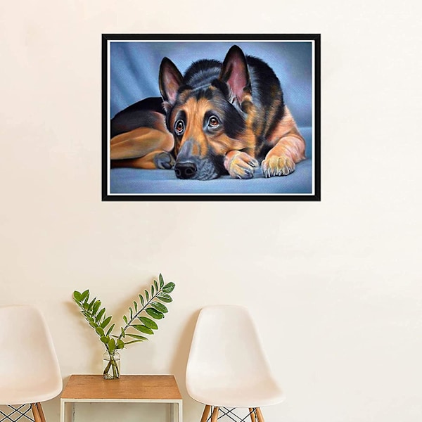 DIY 5D Timanttimaalaus Numeroiden Mukaan Sarjat Koira, Timanttitaide Eläin Kristalli Kirjonta Ristinommel Taidekäsityö Seinätarra Koriste Seinäkoriste 12x1