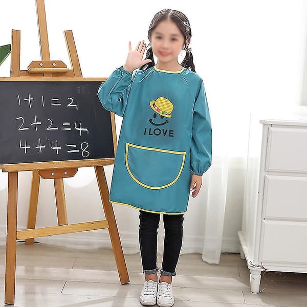 Konstförkläde för barn Skola Söt Målning Vattentäta Förkläden-26（XL，style1）