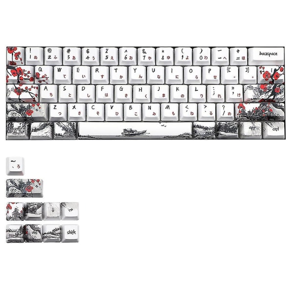 Nyhet Allover Dye Subbed 71 Key Profile Keycap För Gh60 Rk61 Alt61 Gk61 Gk64 Dz60 Keycaps,jp
