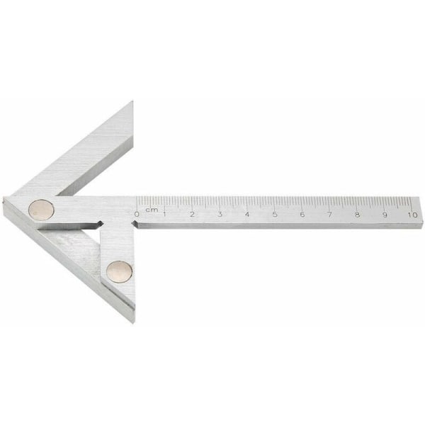 Fyrkantig centreringsmätare i kolstål, linjal för mittmätare, fyrkantiga snickare 10 x 7 cm