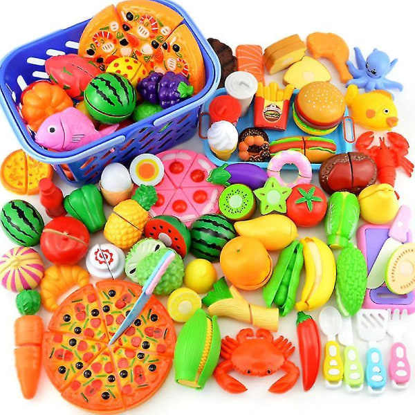 Låtsas mat skära frukt barnens kök lärande pedagogiska leksaker