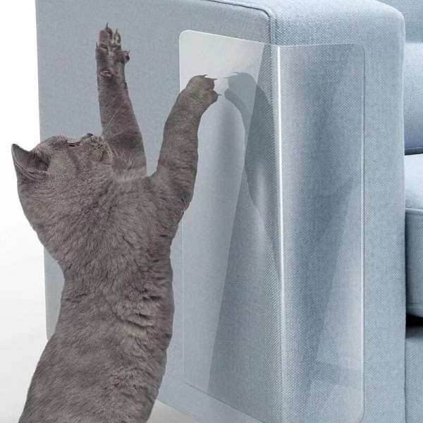 Katt Soffa Anti-scratch Sticker Kit Katt Leksak Katt Soffa Ensidig Anti-scratch Sticker Katt Tass Sticker Katt Scratch Tape (Liten Storlek 14 x 46 (Två Set))