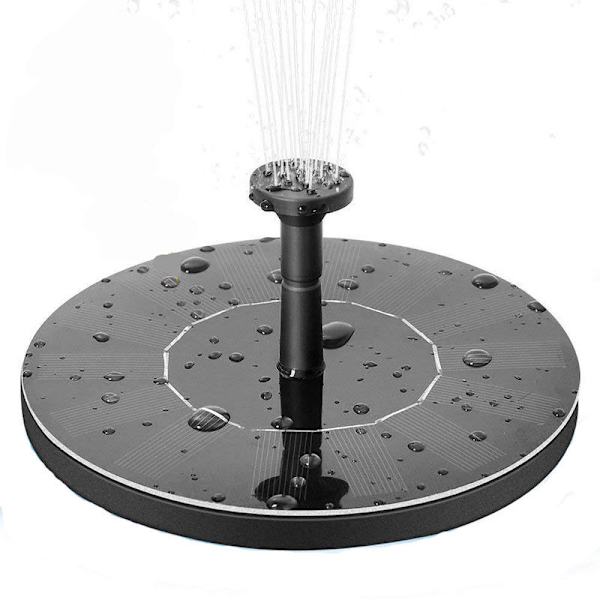 Solcellsfontän 16 cm solcellsfontän vattenpump utomhusträdgård klassisk rund vattenflytande vattenlandskap bad bad