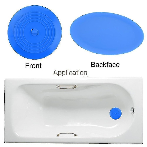 2-pack badproppar i silikon, avloppsplugg för handfat, platt sugpropp för kit
