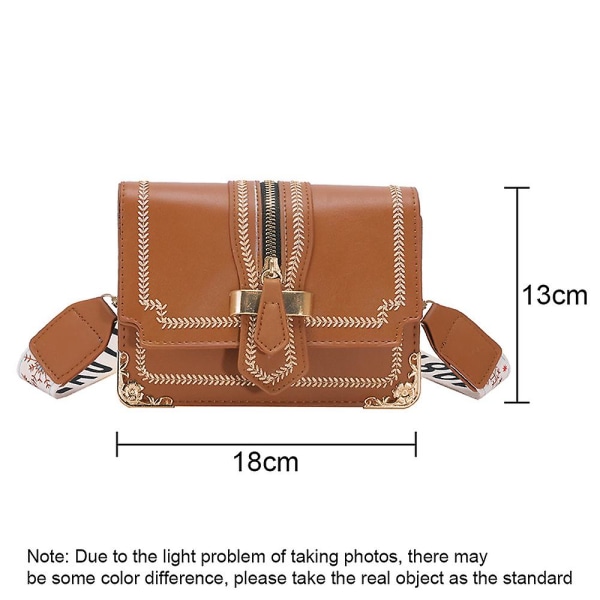 Crossbody-väska Axelväska för kvinnor Små plånböcker Handväskor Modebrun
