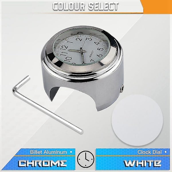 Kompatibel 22-25,4 mm styre Fashion bilklock termometer mätare universell modell