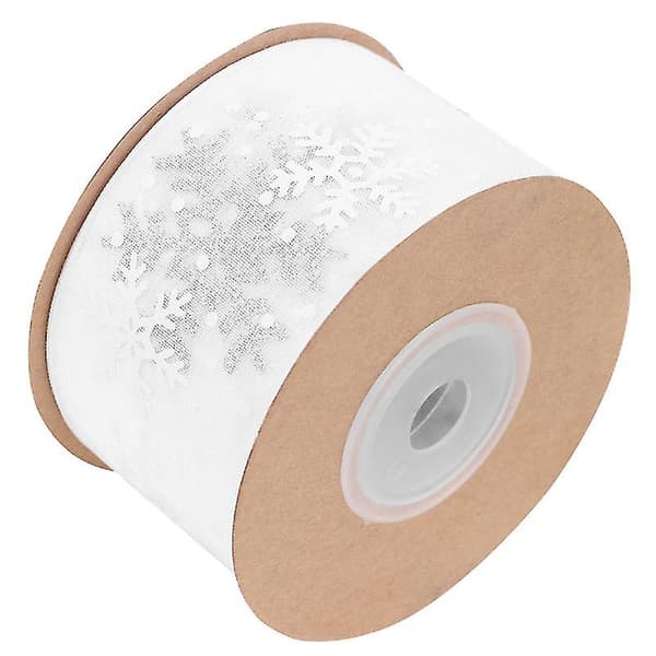 1 st julpappersband Jul snöflinga mönster presentförpackningsband silver
