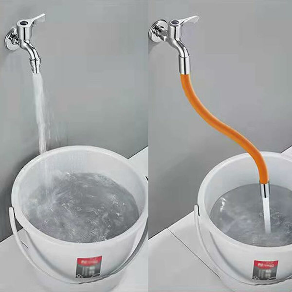 Flexibel kökskranförlängningsslang för kökskran roterbar stänksäker kranförlängning 360 graders kranförlängning (30cm)T-Audace