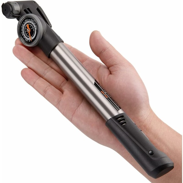 Minipyörän pumppu, 120 PSI pieni ilmapumppu painemittarilla, kannettava pyörän pumppu maantie- ja maastopyörille (GP993)
