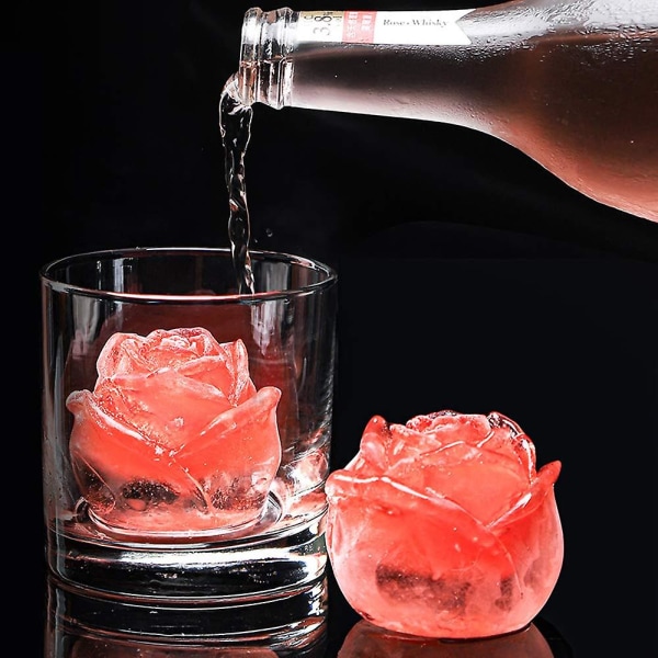 Rose Isbricka, täckt Rose Ice Cube Formar Ice Ball Maker Form , Rose Shape Ice Cube Form