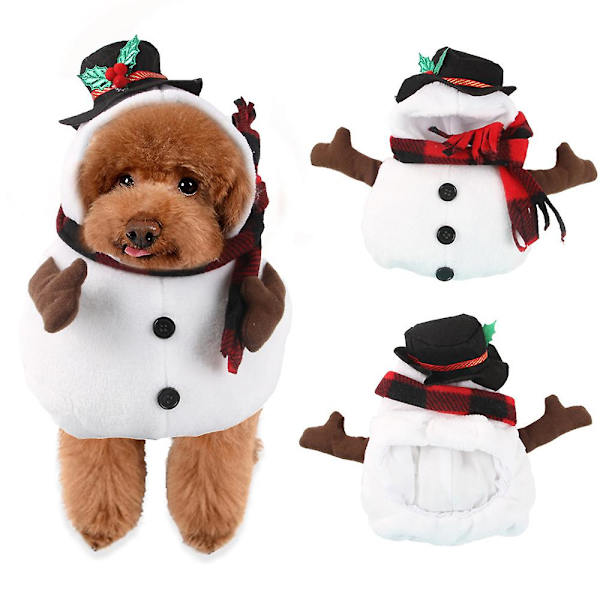 Husdjur Snögubbe Kostym Hund Katt Rolig Kostym Husdjur Upprätt Kostymxl
