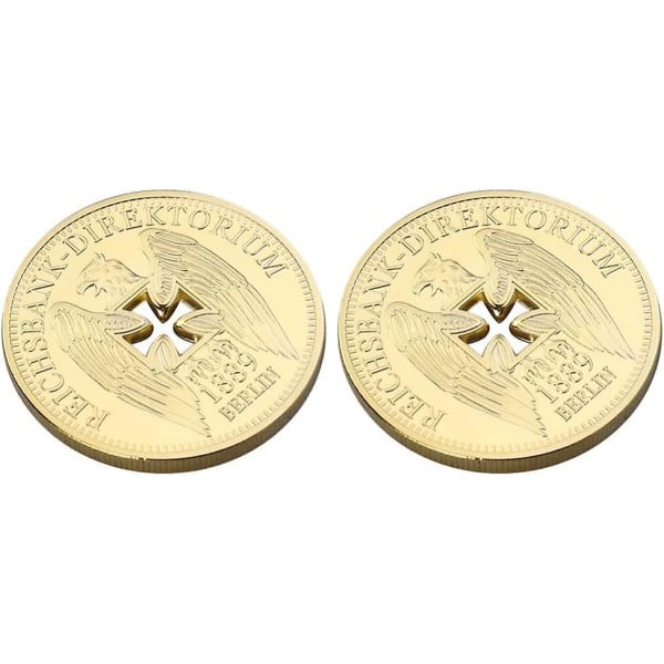 Reichsbank guldpläterade minnesmynt German Cross Eagle Challenge Coin Collection