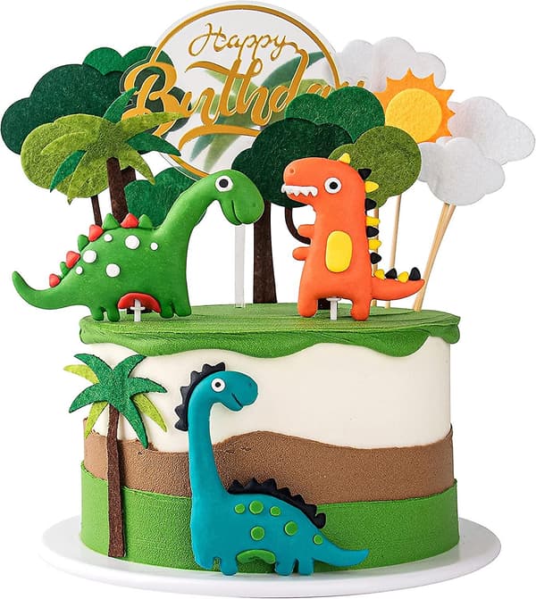 Dinosaur Kagepynt Cupcake Topper Dinosaur Kagepynt Til Børnefødselsdag Barnefødselsdagsfest Tilbehør 13stk